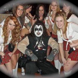 a picture of a group of girls dressed as kiss a picture of a group of girls dressed as kiss