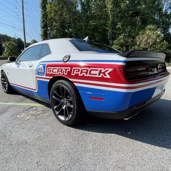 AutoStyle - This Challenger got a custom graphics package and a 9-Year Graphene CeramicCoating! - Auto Detailing Near Me - North Charleston, South Carolina AutoStyle - This Challenger got a custom graphics package and a 9-Year Graphene CeramicCoating! - Auto Detailing Near Me - North Charleston, South Carolina