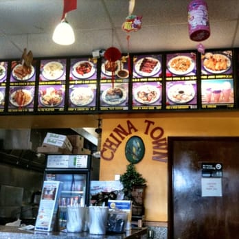 China Town - a restaurant counter and menus - Chinese Near Me - Miami, Florida