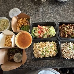 Green Curry  Khao soi  Papaya Salad Pad See Ew Noodle Pad Thai Noodle Crab Meat Fried Rice Beef jerky