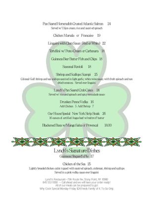 Menu photo 6 Lynch's on the Green Thiells, NY Menu photo 6 Lynch's on the Green Thiells, NY