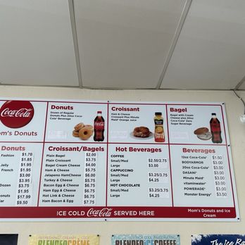 Mom's Donuts & Ice Cream - Updated menu as of May 31, 2024. - Donuts Near Me - Bay Point, California Mom's Donuts & Ice Cream - Updated menu as of May 31, 2024. - Donuts Near Me - Bay Point, California