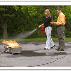 Live fire extinguisher training - safe, environmentally friendly with no powder mess