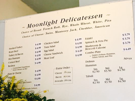 Menu photo 8 Moonlight Deli & Coffee San Rafael, CA Menu photo 8 Moonlight Deli & Coffee San Rafael, CA