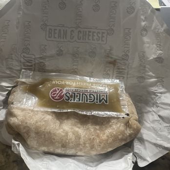 Miguels Jr - Bean and Cheese burrito that's on the smaller size. - Mexican Near Me - Eastvale, California Miguels Jr - Bean and Cheese burrito that's on the smaller size. - Mexican Near Me - Eastvale, California