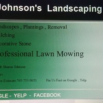 Johnson's Landscaping - a sign for landscaping - Landscaping Near Me - Russiaville, Indiana Johnson's Landscaping - a sign for landscaping - Landscaping Near Me - Russiaville, Indiana