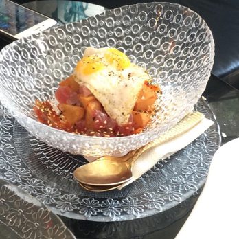 Del Mar - Very bad dish combining raw tuna with warm potatoes, god such a waste - Spanish Near Me - Washington, DC, District of Columbia
