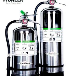 Pioneer Fire Professionals - Wet Chemical Fire Extinguishers are ideal for oil and fatty food fires in restaurants and kitchens.