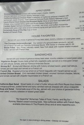 Menu photo 8 Nepenthe Big Sur, CA Menu photo 8 Nepenthe Big Sur, CA