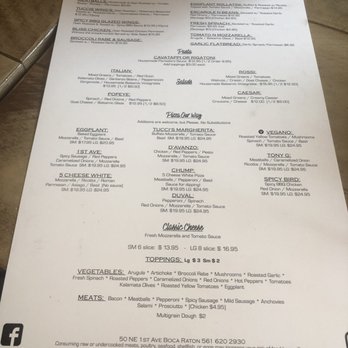 Tucci's Pizza - Menu - Pizza Near Me - Boca Raton, Florida Tucci's Pizza - Menu - Pizza Near Me - Boca Raton, Florida