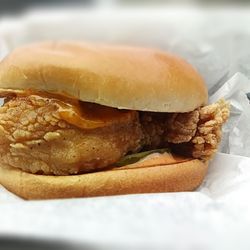 KFC - The "New" spicy chicken sammy is quite good.