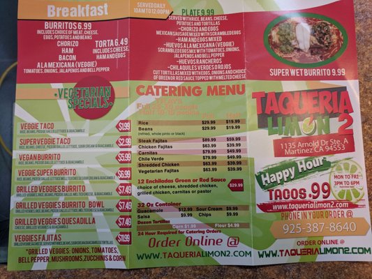 Menu photo 4 Taqueria Extra Martinez, CA