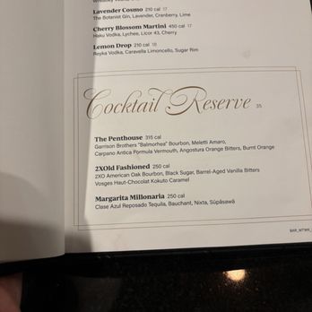 Morton's The Steakhouse - Reserve drinks - Steakhouses Near Me - Chicago, Illinois