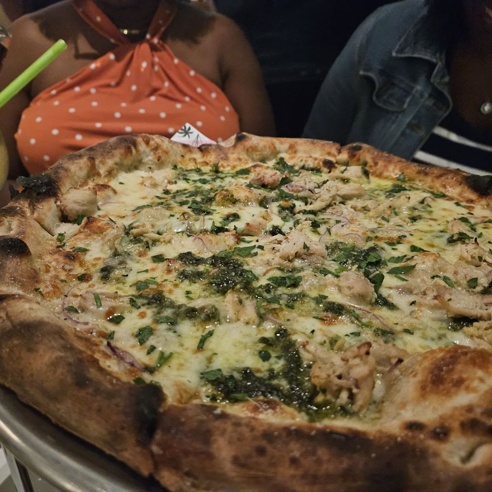 Pitfire Pizza - Pesto Chicken pizza - Pizza Near Me - Carlsbad, California Pitfire Pizza - Pesto Chicken pizza - Pizza Near Me - Carlsbad, California