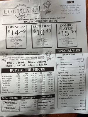 Menu photo 1 Louisiana Seafood Moreno Valley, CA