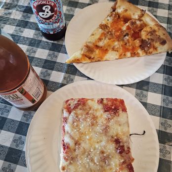 Uncle Joe's Pizza & Parlour - Sicilian's Sicilian and Spicy Buffalo slices - Pizza Near Me - Hampton Bays, New York Uncle Joe's Pizza & Parlour - Sicilian's Sicilian and Spicy Buffalo slices - Pizza Near Me - Hampton Bays, New York