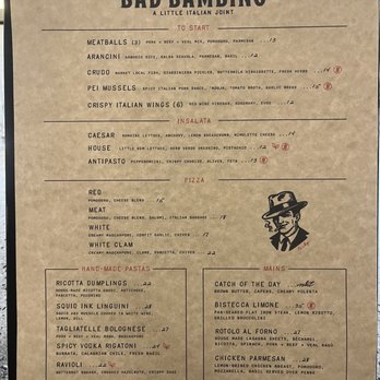 Bad Bambino - Menu - Italian Near Me - Charleston, South Carolina Bad Bambino - Menu - Italian Near Me - Charleston, South Carolina