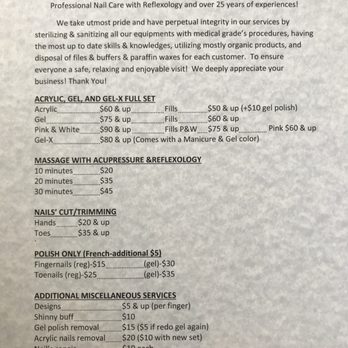 Nailed It - 1/2 Menu & Prices! - Nail Salons Near Me - Mendocino , California Nailed It - 1/2 Menu & Prices! - Nail Salons Near Me - Mendocino , California