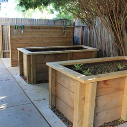 Coyote Hills Senior Care - Raised planter allows our Residents to plant flowers/vegetables at comfort height.