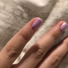 Dents that I left the salon with because they didn't keep it under the UV light long enough Dents that I left the salon with because they didn't keep it under the UV light long enough