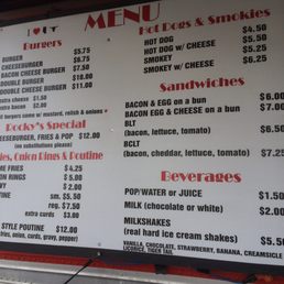 Menu!! On big red bus