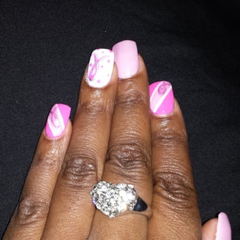 Jamie Nails - Breast cancer awareness nails! - Nail Technicians Near Me - Sacramento, California