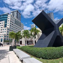 Miami Dade College - Wolfson Campus - Looking towards building 2 and off the grill from BLDG 1 fountain/plaza.
