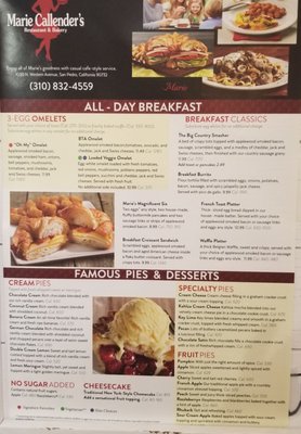 Menu photo 3 Marie Callender's San Pedro, CA