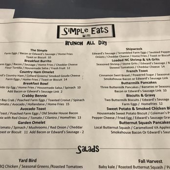 Simple Eats - Menu - Breakfast & Brunch Near Me - Virginia Beach, Virginia