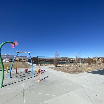 Cyan Park - Splash park with tennis courts in the background. - Parks Near Me - Reno, Nevada