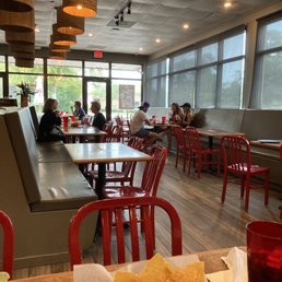 Tables well spaced for social distancing Tables well spaced for social distancing