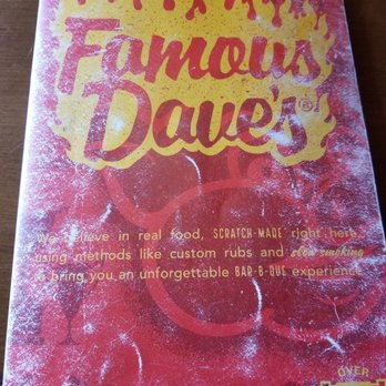 Famous Dave's Bar-B-Que - Menu - Barbeque Near Me - Aurora, Colorado