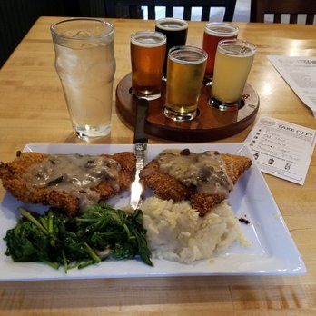 Schlafly Bottleworks - Pork schnitzel with a Schlafly flight . . . Mmm... - Brewpubs Near Me - Maplewood, Missouri Schlafly Bottleworks - Pork schnitzel with a Schlafly flight . . . Mmm... - Brewpubs Near Me - Maplewood, Missouri