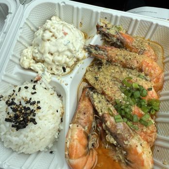 Wake Up Delicious - Garlic Shrimp w Mac salad and rice - Hawaiian Near Me - Hanalei, Hawaii Wake Up Delicious - Garlic Shrimp w Mac salad and rice - Hawaiian Near Me - Hanalei, Hawaii