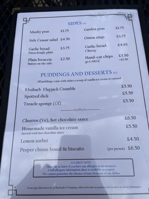 Menu photo 2 Town Of Ramsgate London, XGL Menu photo 2 Town Of Ramsgate London, XGL