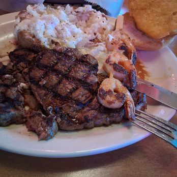 Texas Roadhouse - Riley. Shrimp. Baked potato. Green beans..Bread of which I'm not eating . - Steakhouses Near Me - Durham, North Carolina Texas Roadhouse - Riley. Shrimp. Baked potato. Green beans..Bread of which I'm not eating . - Steakhouses Near Me - Durham, North Carolina