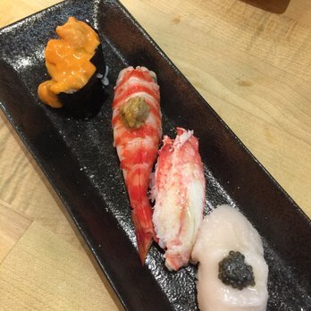 Go's Mart - Omakase #9-12) Sea Urchin from Hokkaido, Kuruma-Prawn, Hairy crab, Scallop (Bafun Uni, Kuruma-Ebi, Kegani, Hotate) - Sushi Bars Near Me - Canoga Park, California Go's Mart - Omakase #9-12) Sea Urchin from Hokkaido, Kuruma-Prawn, Hairy crab, Scallop (Bafun Uni, Kuruma-Ebi, Kegani, Hotate) - Sushi Bars Near Me - Canoga Park, California