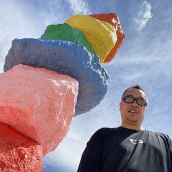 Seven Magic Mountains - Selfie stone - Public Art Near Me - Las Vegas, Nevada Seven Magic Mountains - Selfie stone - Public Art Near Me - Las Vegas, Nevada