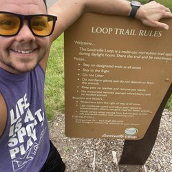 Beckley Creek Park - Trail rules posted on the Louisville Loop North.