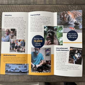 Popcorn Park Zoo - Inside of pamphlets that were sitting at the main entrance - Zoos Near Me - Forked River, New Jersey