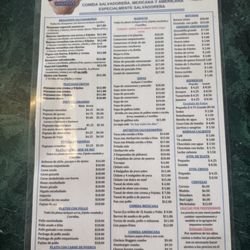 Updated menu