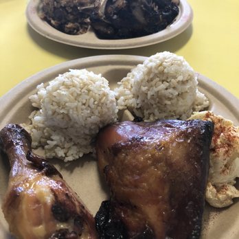 Guava Smoked - Guava schmoked chicken plate (front) guava schmoked combo plate (back) - Barbeque Near Me - Honolulu, Hawaii