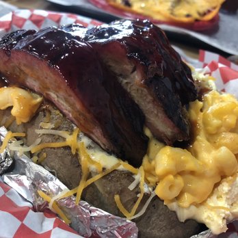 Ribtown - Atomic Tator w Mac n Cheese and 3 ribs - Barbeque Near Me - Whitehouse, Texas Ribtown - Atomic Tator w Mac n Cheese and 3 ribs - Barbeque Near Me - Whitehouse, Texas