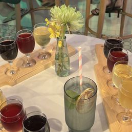 wine flight & lemon basil spritz