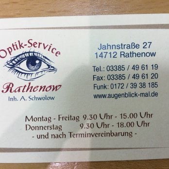 Optik-Service Rathenow - Eyewear & Opticians Near Me - Rathenow, BB