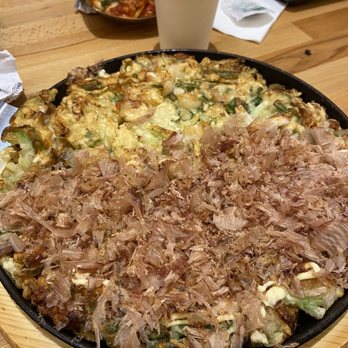 Daesung Korean Noodle - Seafood pajun half/half bonito flakes - Korean Near Me - Flushing, New York