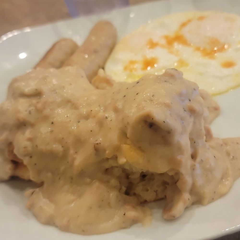Sassy Onion State Street - Eggs over medium with sausage and country gravy. This place serves wonderful breakfast and lunch items at a reasonable price. - Breakfast & Brunch Near Me - Salem, Oregon Sassy Onion State Street - Eggs over medium with sausage and country gravy. This place serves wonderful breakfast and lunch items at a reasonable price. - Breakfast & Brunch Near Me - Salem, Oregon