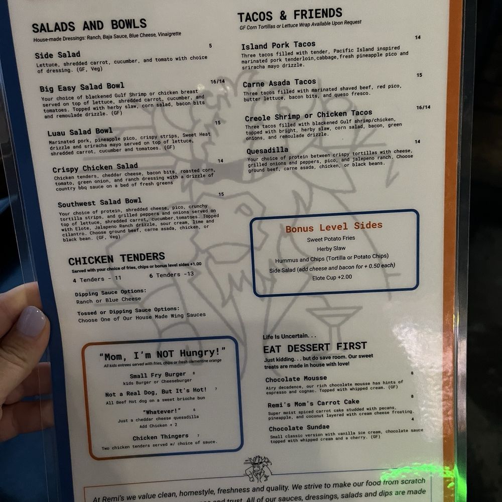 Remi’s Arcade & Bistro - Lots of menu options - Sports Bars Near Me - Bartlesville, Oklahoma Remi’s Arcade & Bistro - Lots of menu options - Sports Bars Near Me - Bartlesville, Oklahoma
