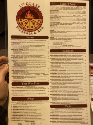 Menu photo 1 1st Class Pizzeria & Bar Waterbury, CT Menu photo 1 1st Class Pizzeria & Bar Waterbury, CT