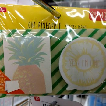 Daiso - Oh! Pineapple sticky note seems a bit defensive by saying it's fine... - Discount Store Near Me - San Diego, California Daiso - Oh! Pineapple sticky note seems a bit defensive by saying it's fine... - Discount Store Near Me - San Diego, California